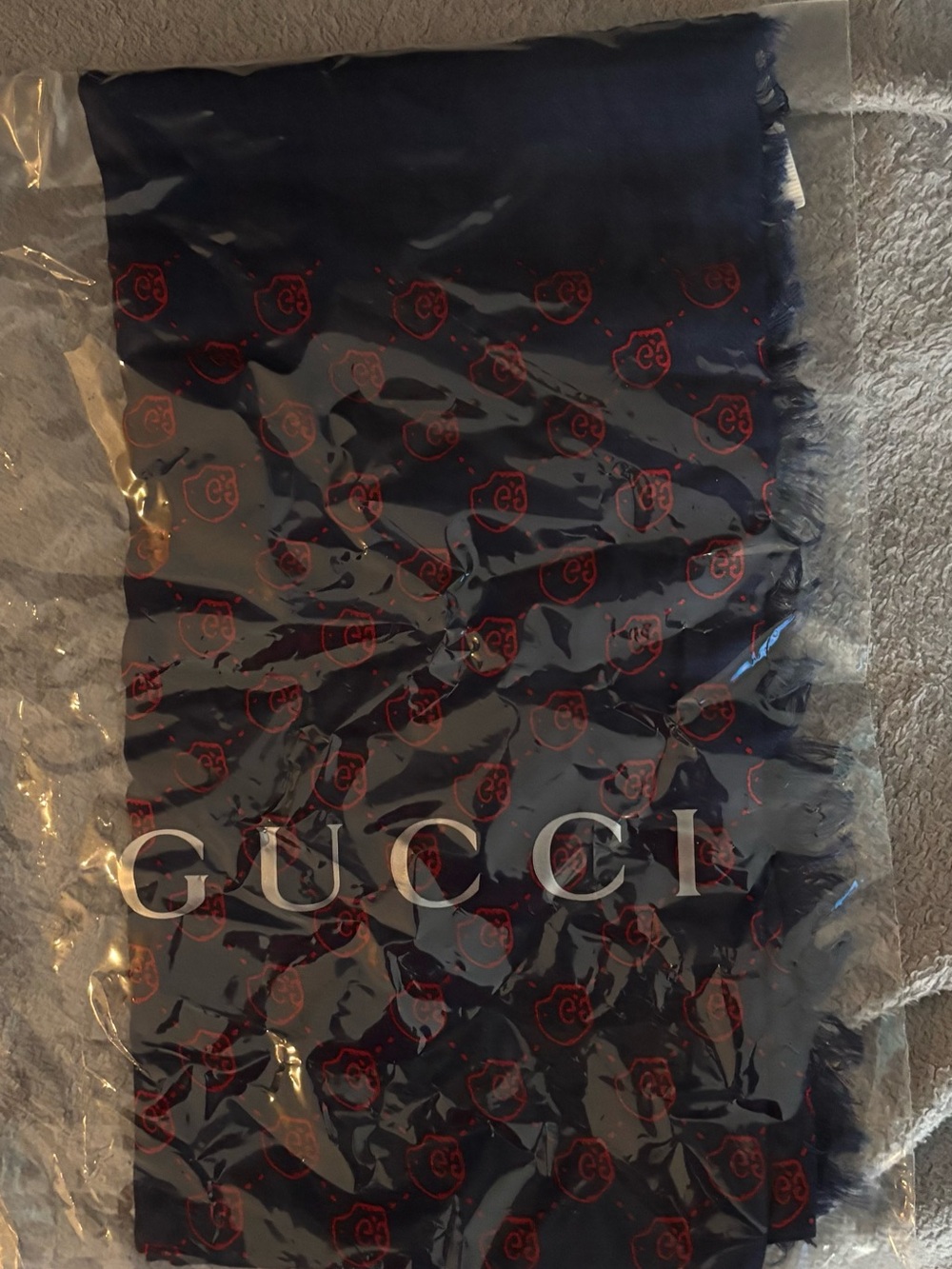 Gucci Ghost Skull GG logo Shawl- NWT